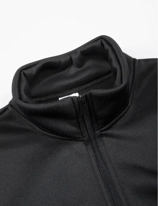 2 Pcs Men's Fleece Plain Zipper Track Suit